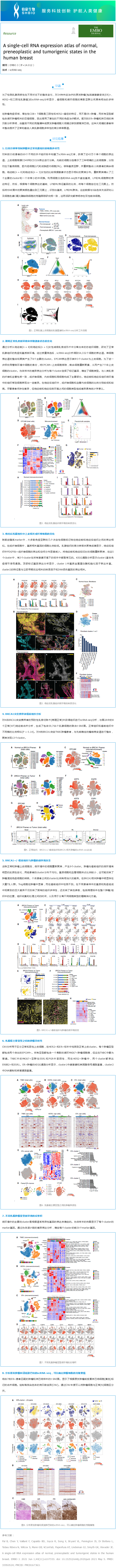 文献解读 | 人类乳腺正常、癌前和致瘤状态的单细胞 RNA 表达图谱