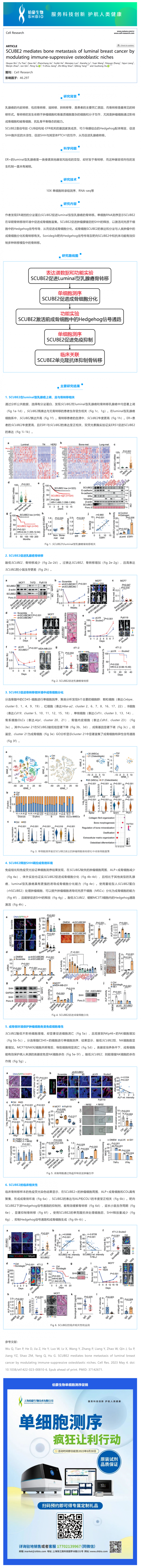 单细胞项目文章 _ SCUBE2 调控免疫抑制的成骨细胞微环境介导 luminal 型乳腺癌的骨转移