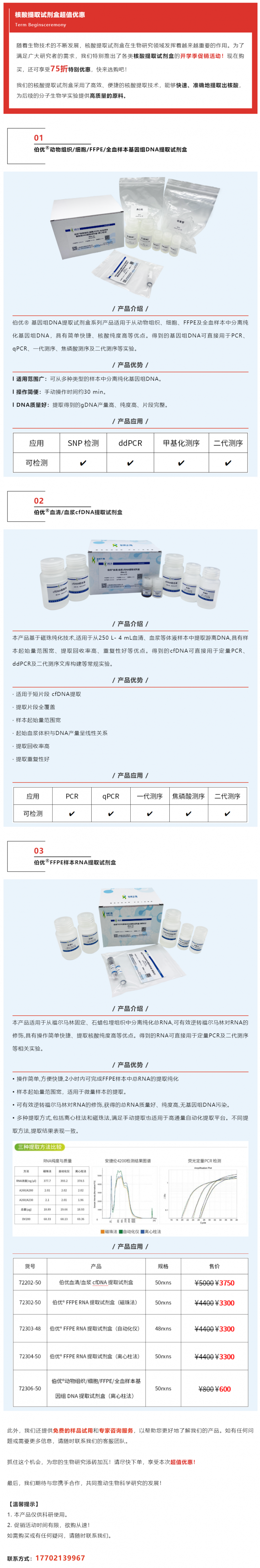 2023-08-31 开学季狂欢 | 核酸提取试剂盒超值优惠，专为生物行业人士打造！